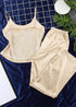 Boho Sleepwear, Pajamas Set, PJ Satin Black Lace, Blanche(12 Colors)
